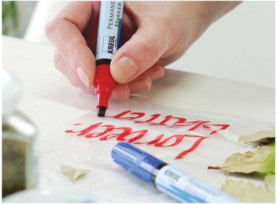 KREUL 47711 permanente marker Beitelvormige punt Zwart 6 stuk(s)