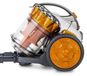 H.Koenig STC60 Aspirateur sans sac multicyclonique compact+, Orange, AA, Filtre HEPA, Silencieux, Puissant, Efficace, Brosse 2-en-1 et suceur plat inclus