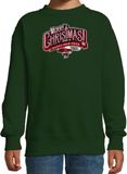 Bellatio Decorations Merry Christmas Kerst sweater / Kerst trui groen voor kinderen - Kerstkleding / Christmas outfit 110/116