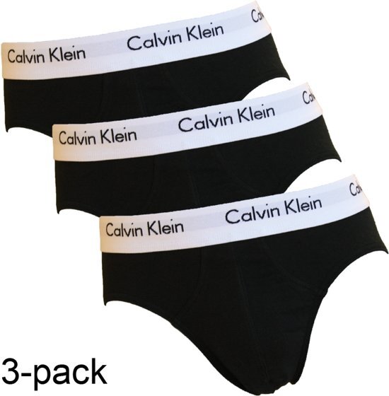 Calvin Klein 3 pack Slips Zwart S