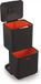 Totem Max 60 litre tri sélectif recyclage poubelle de cuisine filtre anti-odeur amovible bac à déchets alimentaires Noir - Grande Capacité poubelle 60 litre