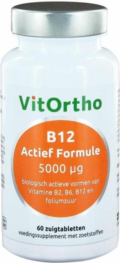 Vitortho B12 Actief Formule - 60 Zuigtabletten - Vegan