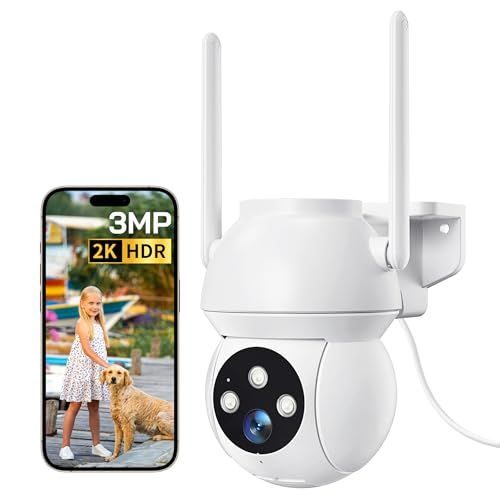 WOLFANG 2K 3MP Outdoor Beveiligingscamera