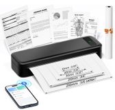 Merkloos Thermische printer A4 draagbaar Bluetooth - Zwart - Inktloos - Voor kantoor en reizen