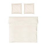 MÖVE Luxe beddengoedset 200 x 200 cm + 2 x 80 x 80 cm van 100% katoen, champagne