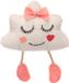 Flamingo Wolkje met gezicht jouets pour le chat - Textiel - Blanc et Rose