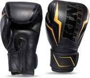 King Pro Boxing Bokshandschoenen - Thor - Echt leer - Zwart / Goud 14 oz