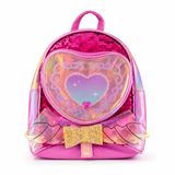 Wiztex Sac à dos brillant, mignon, léger pour maternelle, rose, avec motif cœur