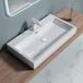 Doporro – Vasque à poser 76,5 cm – Lavabo suspendu rectangulaire blanc – Fonte minérale Solid Surface – Dimensions 76,5x42x10 cm – Trop-plein inclus - Colossum06