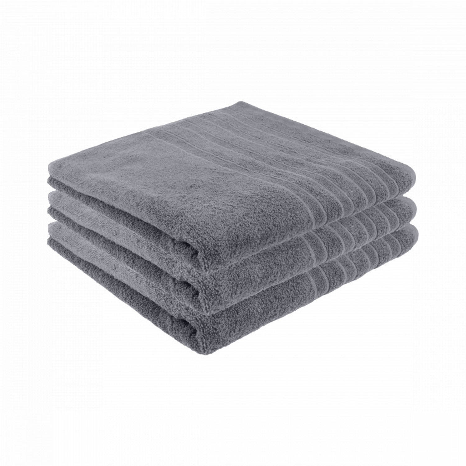 Pure4u Luxe Hotel Handdoek - Antraciet - 3 stuks - 70x140cm - 550 g/m2