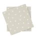 Scandi Essentials Serviette en papier à pois fins Blanc-beige, lot de 20, 33x33 cm