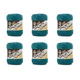 Lily Sugar'N Cream Teal Garen - 6 Pack van 71g/2.5oz - Katoen - 4 Medium (Worsted) - 120 Yards - Breien/haken