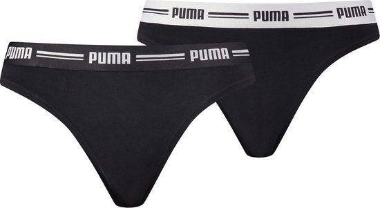 PUMA Iconic 2P Dames String - Zwart - Maat XL