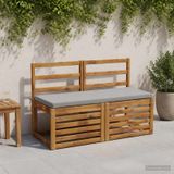 vidaXL - Bankkussen - SOEST - 100% Polyester - Grijs - 120 x 50 x 5 cm