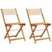 VidaXL Tuinstoel Terras Gecapitonneerde zitting Acaciahout, Polyester Beige (4 stuks)