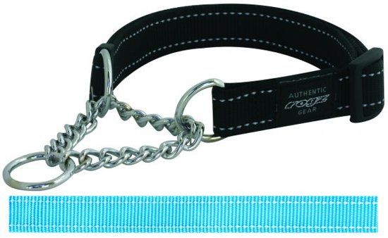 ROGZ FOR DOGS Lumberjack Choker Hondenriem - 25 mm x 43-73 cm - Turquoise