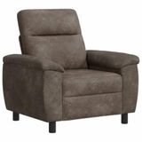 vidaXL - Canapé - Gris foncé - 95 x 90 x 95 cm - Cuir artificiel suédé