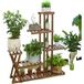 Icecat Support de plantes, 5 niveaux, 95 cm x 25 cm x 95 cm, en bois, méthode de montage, adapté pour une utilisation intérieure et extérieure