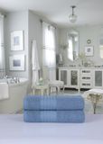 Muller Textiles Set de serviettes 1000.20.93 Bleu Coton 4 pièces 50x100 cm