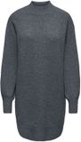 ONLY - ONLOLIVIA LS HIGH NECK DRESS CC KNT - Dark Grey Melange - L