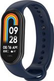 Strap-it siliconen bandje - Geschikt voor Xiaomi Mi Smart Band 8 / Band 9 (donkerblauw)