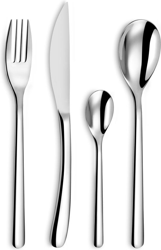 Amefa SIMPLE Bestekset - 24 Delig - Zilver - RVS - 6 Personen