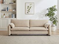 Vente-unique Driezitsbank in beige stof OPRALIO