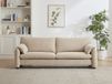 Vente-unique Canapé trois places en tissu beige OPRALIO