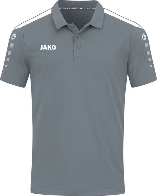 JAKO Power Polo Grijs XL | Heren | Voetbal | Polyester | Korte mouw