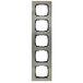 OPUS® 55 Fusion roestvrijstalen afdekframe uitvoering 5-voudig, basisframe zwart