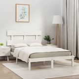 Maison Exclusive - Cadre de lit, blanc, bois massif, 180 x 200 cm, super king size