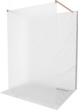 Mexen Kioto paroi de douche autoportant 140 x 200 cm, verre dépoli 8 mm, cuivre brossé