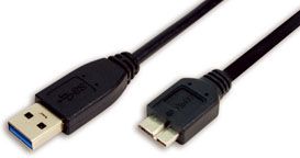 LogiLink 1m USB 3.0 USB-kabel USB A naar Micro-USB B Zwart