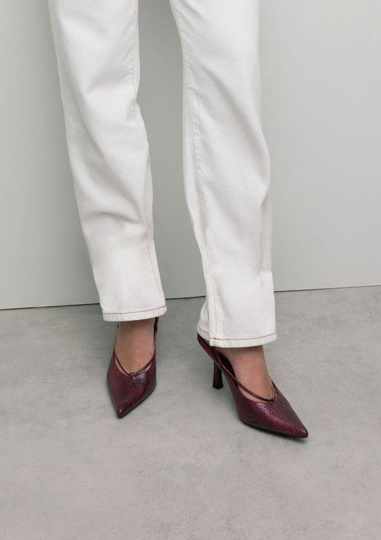 Sacha - Dames - Rode snake pumps - Maat 39