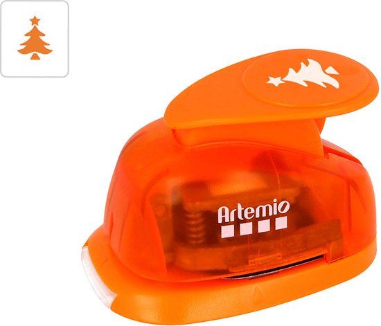 Artemio medium pons kerstboom 2x1,5 cm oranje