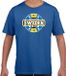 Bellatio Decorations Have fear Sweden is here t-shirt met sterren embleem in de kleuren van de Zweedse vlag - blauw - kids - Zweden supporter / Zweeds elftal fan shirt / EK / WK / kleding 134/140