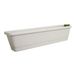 Elho Noa Balkonbak L - Balkonbak voor Buiten - Waterreservoir - 100% Gerecycled Plastic - L65 x B20 x H17.8 cm - Warm grijs