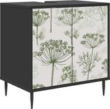 vidaXL Badkamerkast GOTHA Zwart eiken 60 x 40 x 61 cm Bewerkt hout