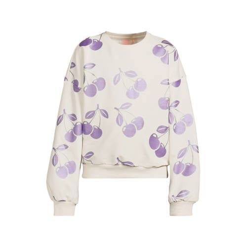 Orange Stars sweater ecru