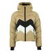 Peak Mountain Verwijderbaar donsjack voor dames, Bruin, Visgraat, XL