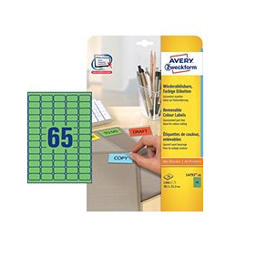 Avery L4792-20 - Etiket - groen - papier