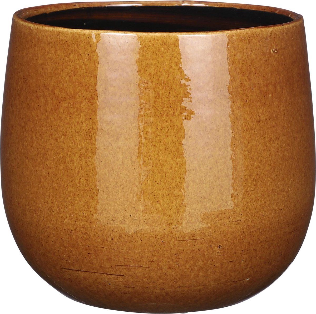 Mica Decorations Pablo Bloempot - H20 x Ø25 cm - Oker - Keramiek