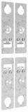 ABN ABNRY05002 Behuizingsbevestigingsset opbouw (set 4 stuks) voor R-behuizing Bevestigingsset 1 stuk(s)