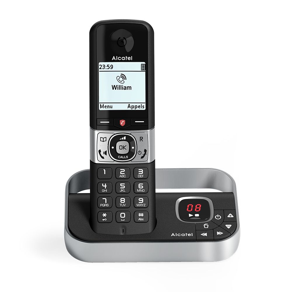 Alcatel F890 DECT Telefoon | Nummerherkenning | Zwart/Zilver
