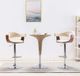 Maison Exclusive - Lot de 2 tabourets de bar, bois courbé et similicuir, couleur crème