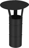 KOTARBAU® Schoorsteenkap, Verzinkt Staal en Poedergecoat Staal, 80 mm, Zwart