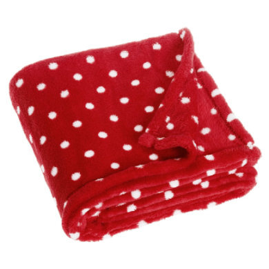 Playshoes Play shoes Fleece deken 75x100cm stippen 75x100cm dots rood - Rood - Gr.70x100 cm rood