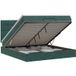 Prolenta Maison Exclusive - Ottoman bed met matras, donkergroen, 140 x 190 cm, fluweel