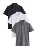 Next - Heren - 3 Jersey polo's - Zwart