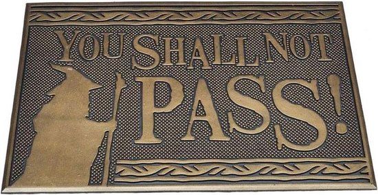 Pyramid International The Lord Of The Rings - You Shall Not Pass Door Mat - Bronze - 40 x 60 cm